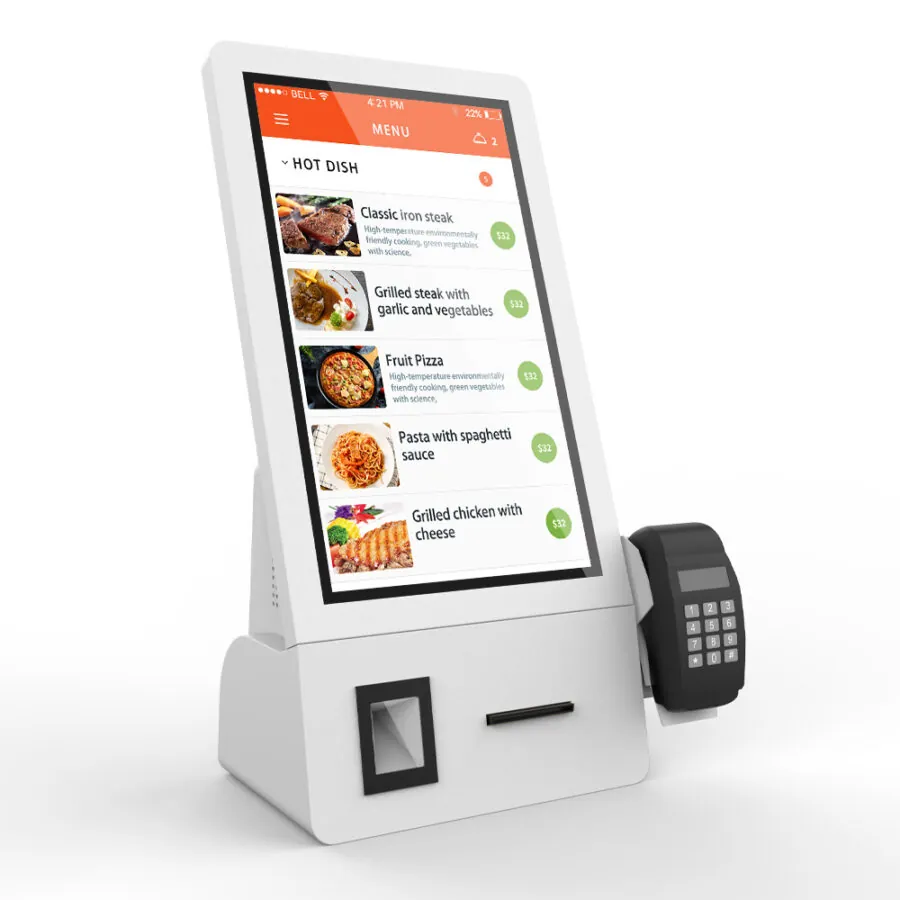BSA54 Digital Android Windows Restaurant Tablet Ordering Kiosk - Becker Screen BSA54 Digital Android Windows Restaurant Tablet Ordering Kiosk