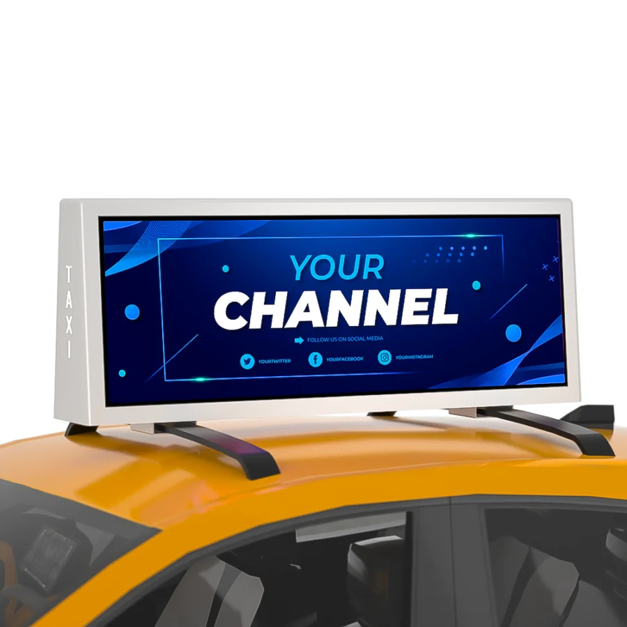 BS Taxi Top Outdoor P2.0 High Resolution Integrated Smart Control System Ip65 Taxi Top LED Display Full Color - Becker Screen BS Taxi Top Outdoor P2.0 High Resolution Integrated Smart Control System Ip65 Taxi Top LED Display Full Color