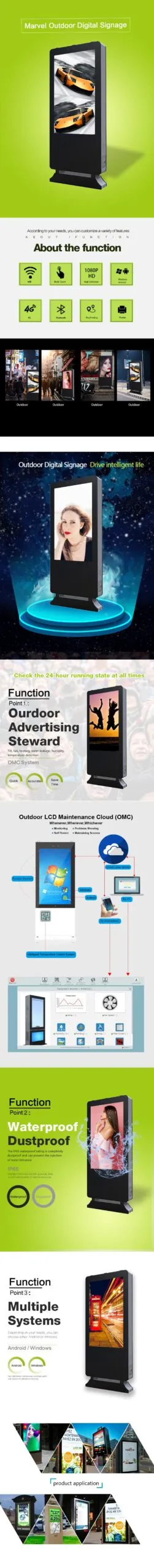 BS915 Outdoor High-light LCD Advertising Displays Player - Becker Screen 