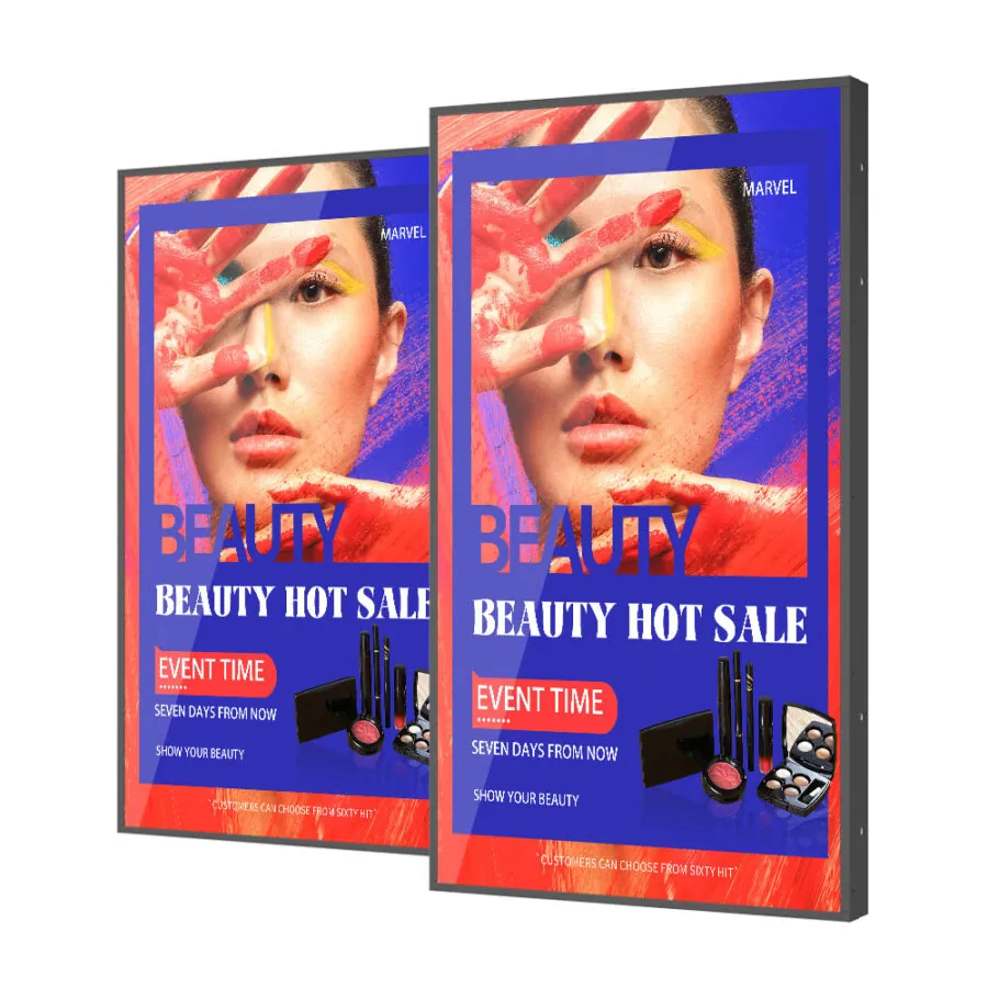 BS665 Dual Sided Digital Sign High Brightness Integrated Double Sided window advertising display screen