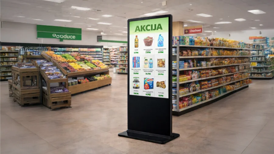 LCD reklamni zaslon za digitalno oglašavanje i informiranje – komunikacija s kupcima u zatvorenom prostoru - Becker Screen 