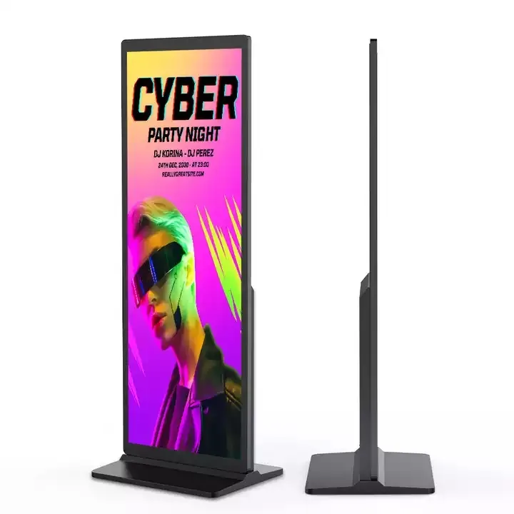 BS Indoor Floor Stand Full Screen Digital Signage Display Size:70″” Full Screen