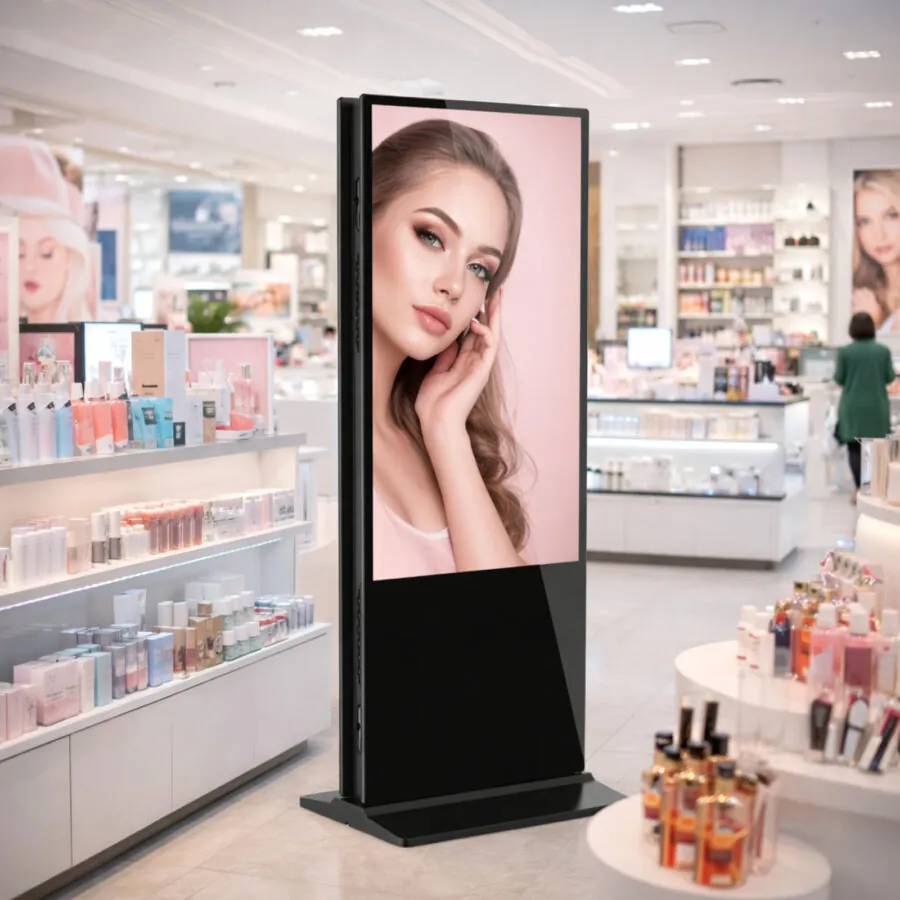 BS813 Indoor Double Sides Stand Alone LCD Digital Touch Screen Signage Advertising Display