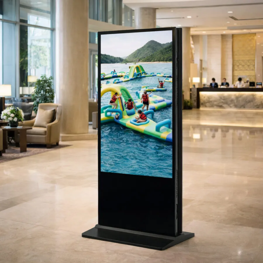 BS813 Indoor Double Sides Stand Alone LCD Digital Touch Screen Signage Advertising Display