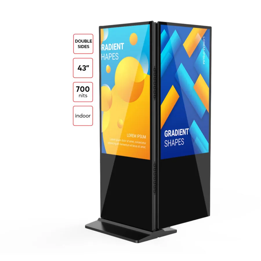 LCD reklamni zaslon za digitalno oglašavanje i informiranje u zatvorenom prostoru – dvostrani MWE813D - Becker Screen LCD reklamni zaslon za digitalno oglašavanje i informiranje u zatvorenom prostoru – dvostrani MWE813D