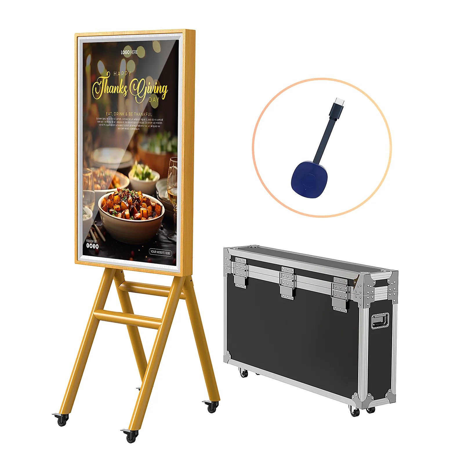 Mobilni interaktivni LCD digitalni oglasni zaslon