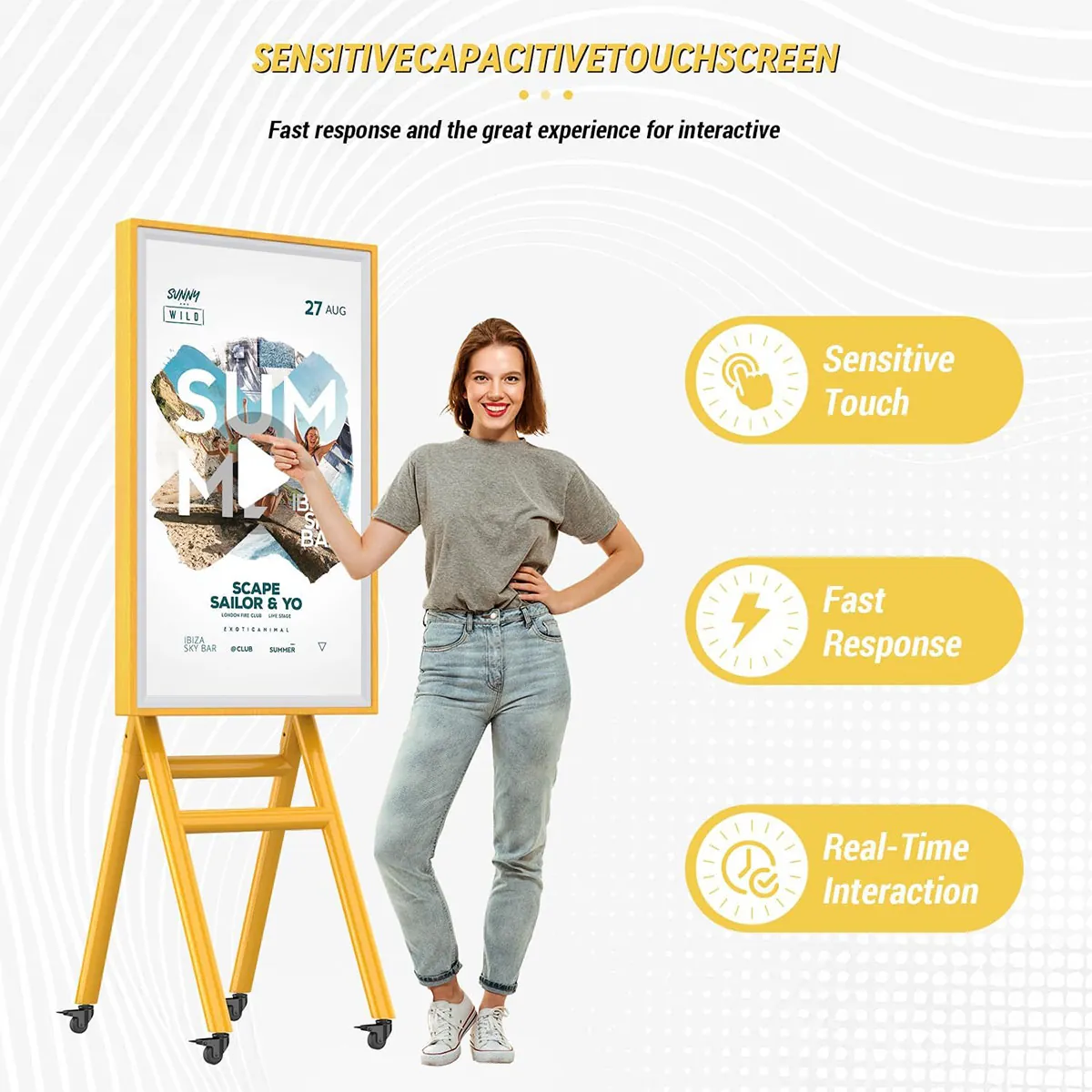 Mobilni interaktivni LCD digitalni oglasni zaslon