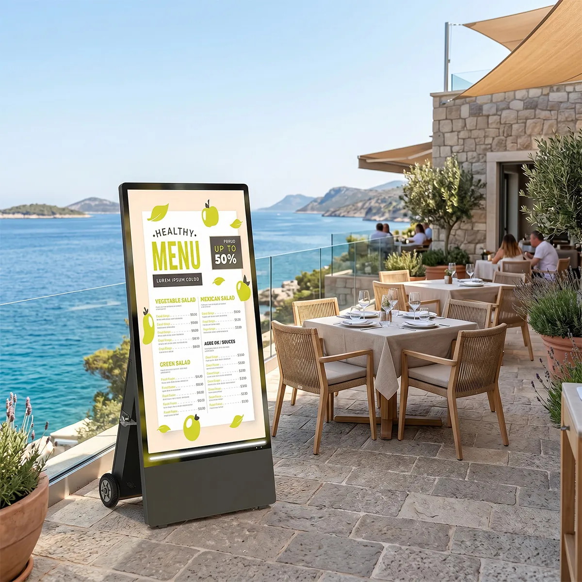 BS701 Semi-outdoor digital signage advertising Screen or Menu screen