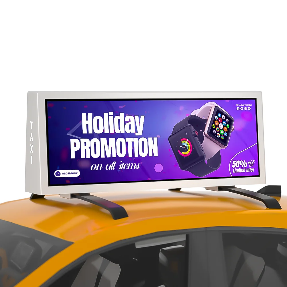 BS Taxi Top Outdoor P2.0 High Resolution Integrated Smart Control System Ip65 Taxi Top LED Display Full Color