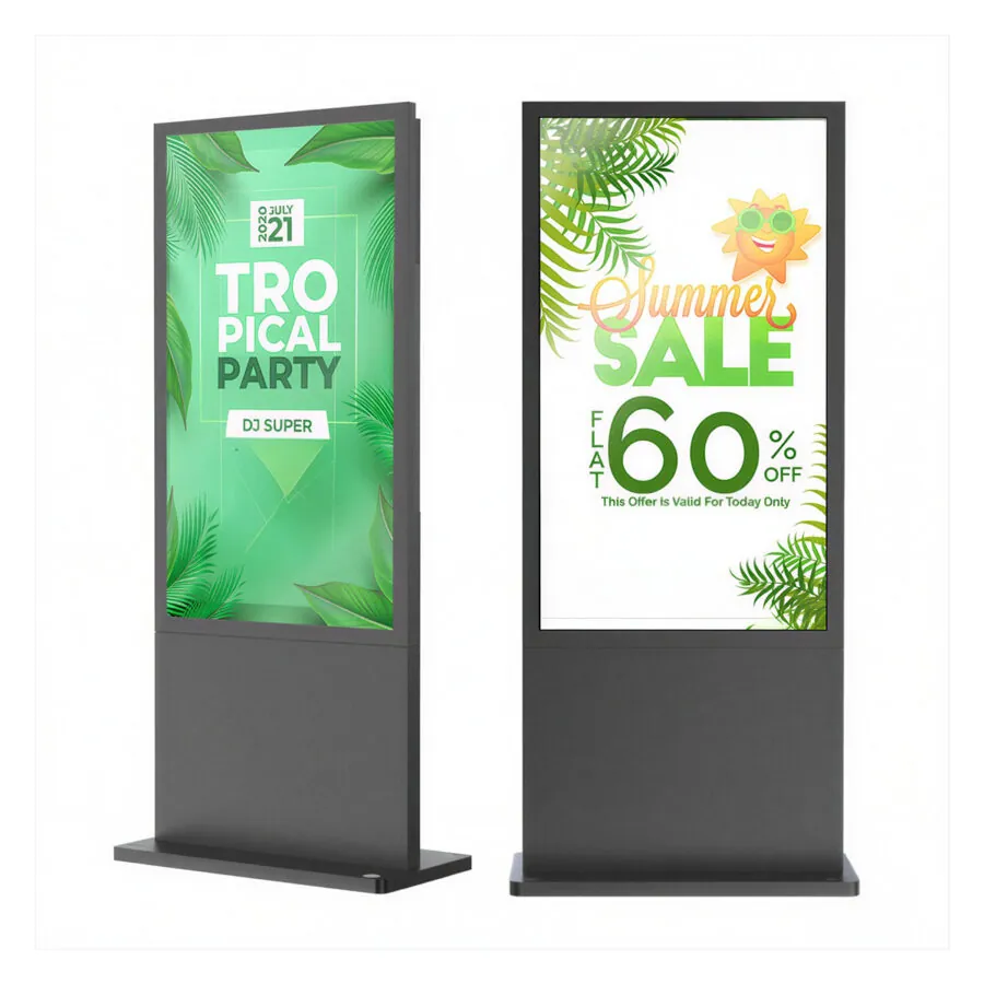 BS867  Outdoor Wall Mouted / Standalone 2 in 1 Screen 55 inch