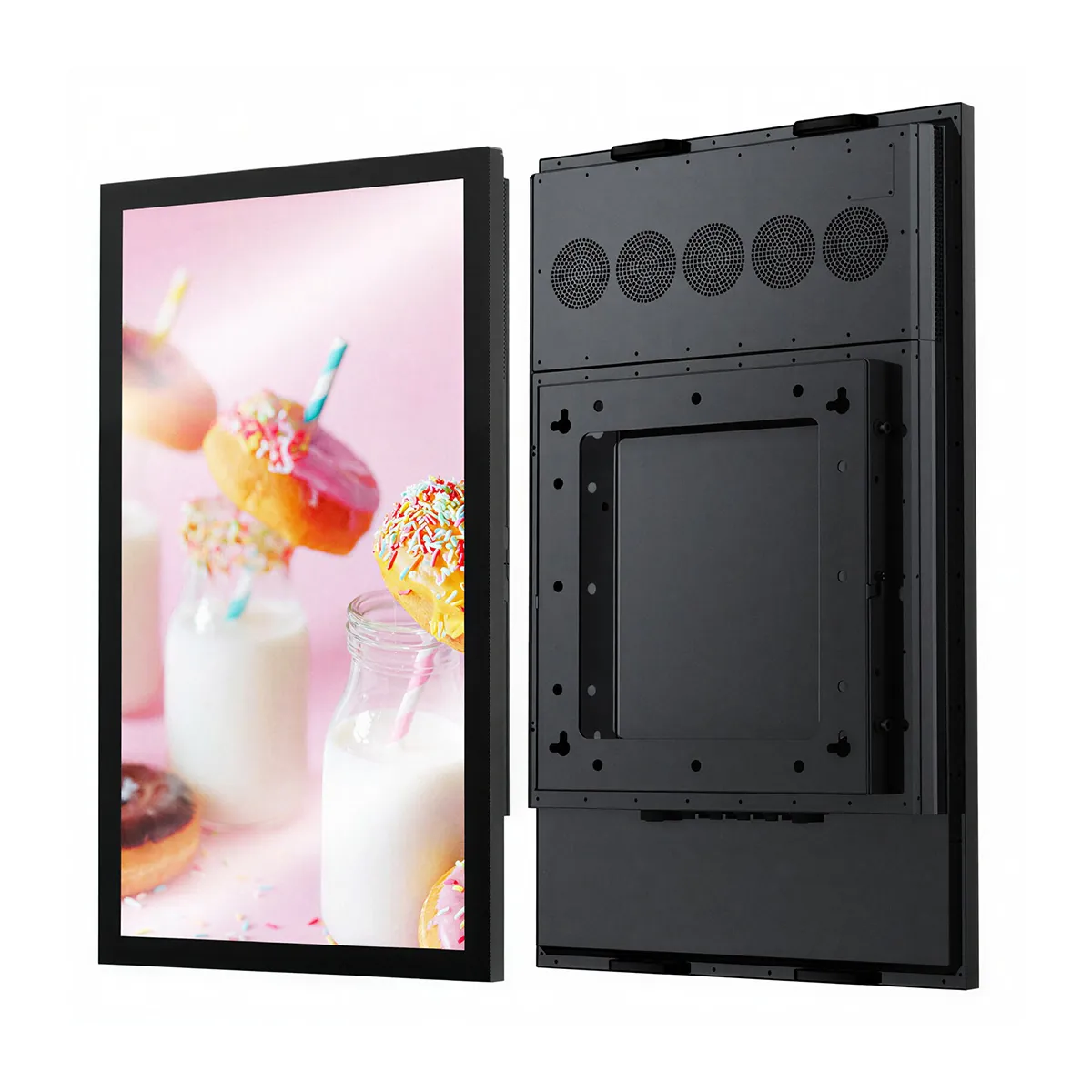 BS867  Outdoor Wall Mouted / Standalone 2 in 1 Screen 55 inch