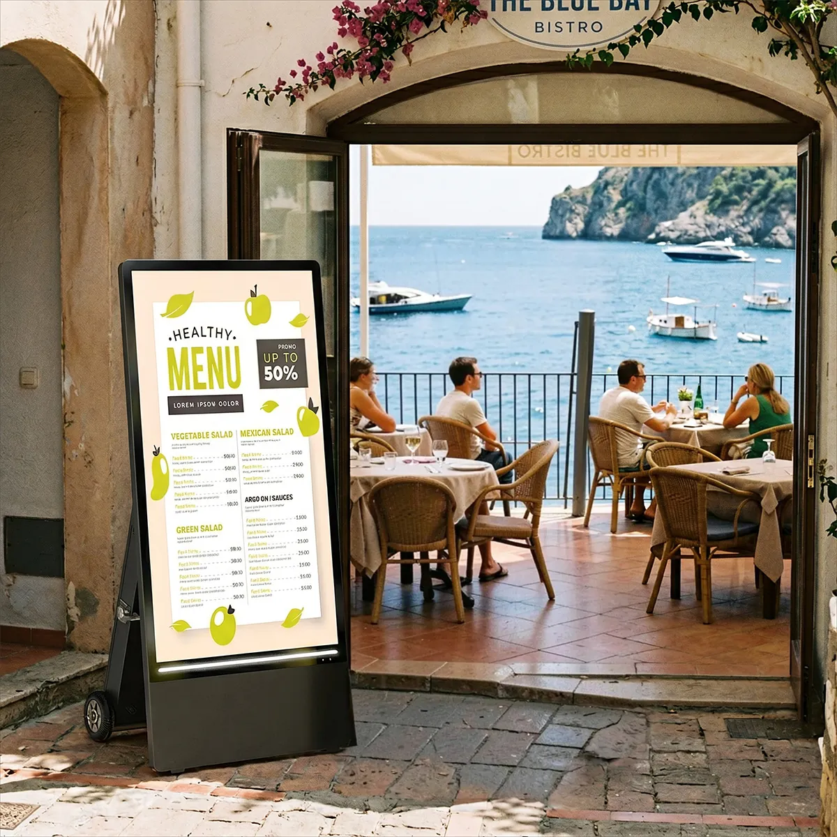 BS701 Semi-outdoor digital signage advertising Screen or Menu screen