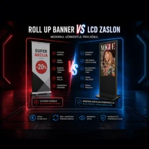 Roll-up banner ili LCD reklamni zaslon, što je bolji izbor za moderno poslovanje? - Becker Screen 